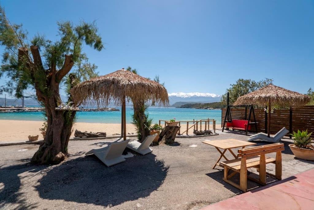 Sea And Sun Metaxy Mas, Brand-New, Beachfront ! Chania  Exterior foto